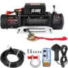 VEVOR 12V Electric Winch 13500LBS, Truck/ATV Winch with Synthetic Rope & Wireless Remote, for 4X4 Off-Road Trailer Jeep Recovery