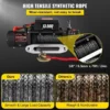 Sihao 13500LBS Electric Truck Winch 12vElectric Winch ATV Synthetic Rope with Remote Control forTowing SUV Car Trailer ATV Truck