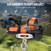SucceBuy 4500lbs ATV/UTV Electric Winch 12V DC with 39 ft Synthetic Rope Wireless & Wired RemoteControl IP55 Waterproof for Jeep