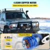 VEVOR 12V Electric Winch 13500LBS, Truck/ATV Winch with Synthetic Rope & Wireless Remote, for 4X4 Off-Road Trailer Jeep Recovery