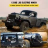 Sihao 13500LBS Electric Truck Winch 12vElectric Winch ATV Synthetic Rope with Remote Control forTowing SUV Car Trailer ATV Truck