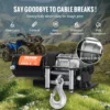 VEVOR 4000lbs Electric Winch with 39ft 7 Strands Steel Cable Wireless & Wired Remote Control ATV/UTV Winch for Truck Towing