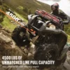 SucceBuy 4500lbs ATV/UTV Electric Winch 12V DC with 39 ft Synthetic Rope Wireless & Wired RemoteControl IP55 Waterproof for Jeep