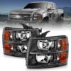 Anzo USA Crystal Headlight Set — Chevrolet Silverado 1500 (LT) (2007) +5 more